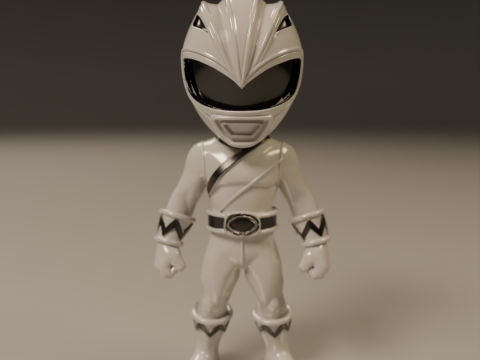 Power rangers white 3Dプリントモデル