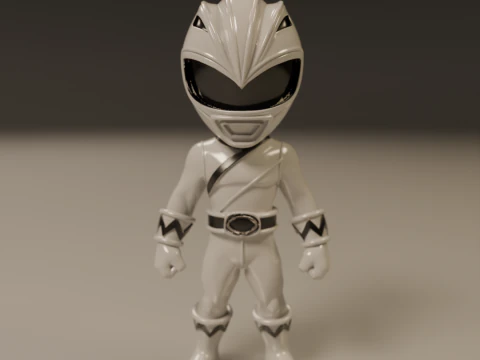 Power rangers white 3D Print Model
