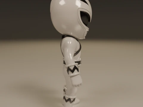 Power rangers white 3D Print Model