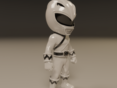 Power rangers white 3Dプリントモデル