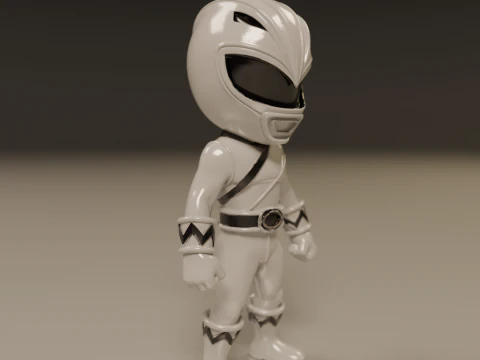 Power rangers white 3D Print Model