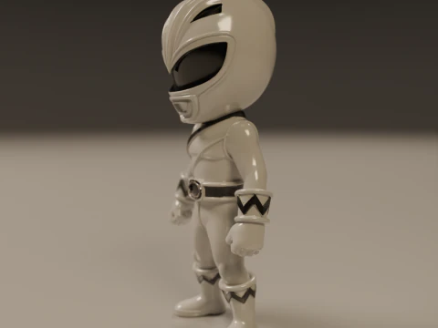 Power rangers white 3D Print Model