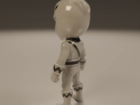 Power rangers white 3D Print Model