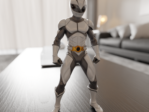 Power rangers white 3D Print Model