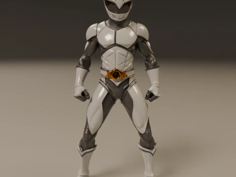 Power rangers white 3D Print Model