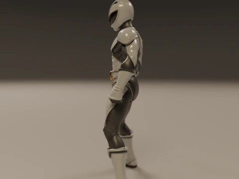 Power rangers white 3D Print Model