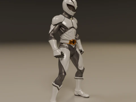 Power rangers white 3D Print Model