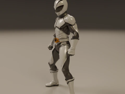 Power rangers white 3D Print Model
