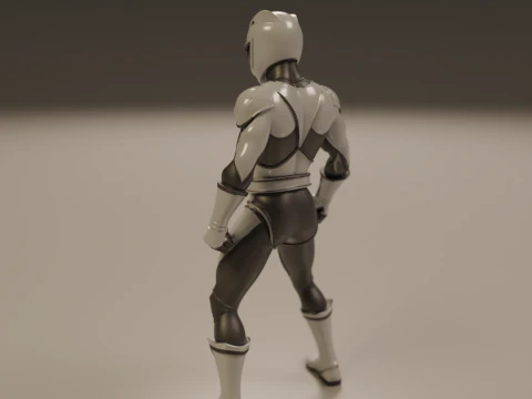 Power rangers white 3D Print Model
