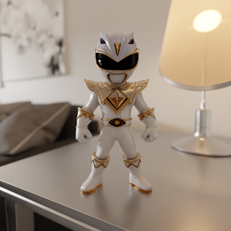 Power rangers white 3D प्रिंट मॉडल .c4d .max .obj .3ds .fbx .stl .blend