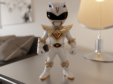 Power rangers white 3D Print Model
