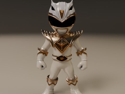 Power rangers white 3D प्रिंट मॉडल