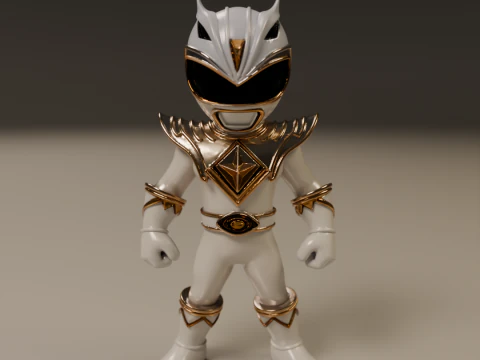 Power rangers white 3D Print Model
