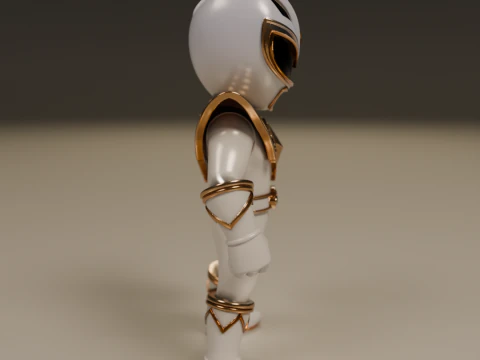 Power rangers white 3D Print Model
