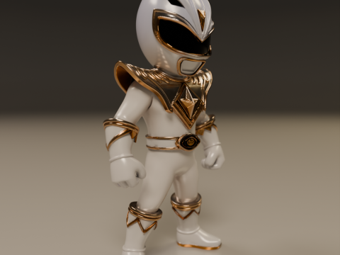 Power rangers white 3D प्रिंट मॉडल