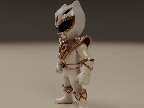 Power rangers white 3D प्रिंट मॉडल