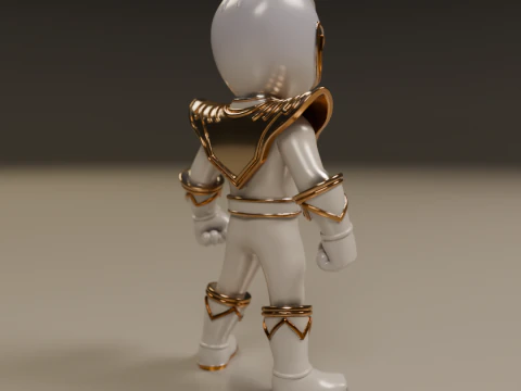 Power rangers white 3D Print Model