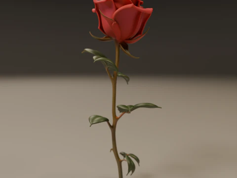 Rose flower 3D Print Model