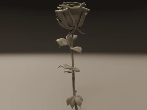 Rose flower 3D Print Model