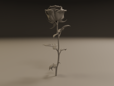 Rose flower 3D Print Model