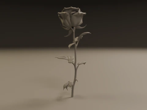Rose flower 3D Print Model