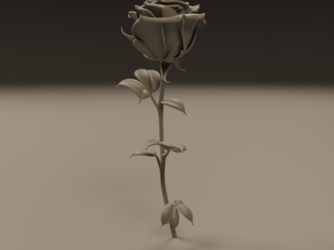 Rose flower 3D Print Model