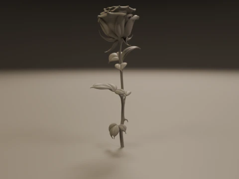 Rose flower 3D Print Model