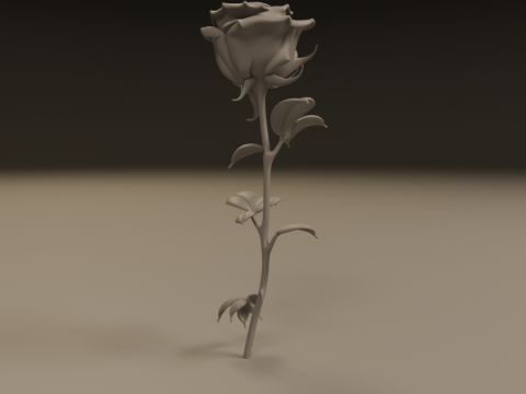 Rose flower 3D Print Model