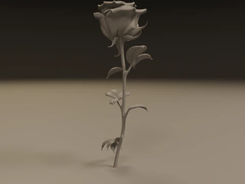 Rose flower 3D Print Model