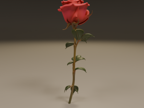 Rose flower 3D Print Model