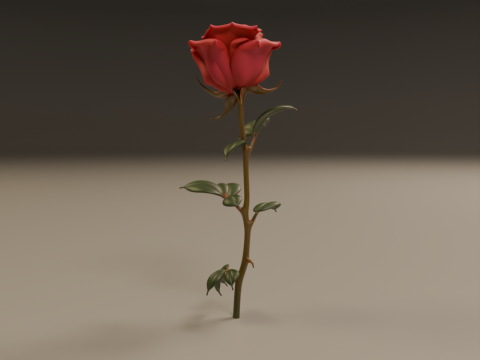Rose flower 3D Print Model