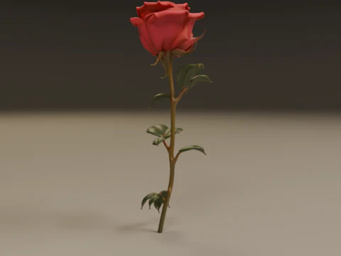 Rose flower 3D Print Model