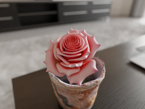 Роза 3D Принт Модель