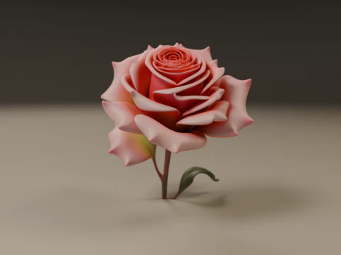 Rose 3D Print Model