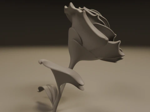 Rose 3D Print Model