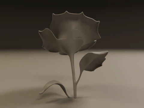 Rose 3D Print Model