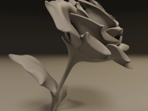 Rose 3D Print Model
