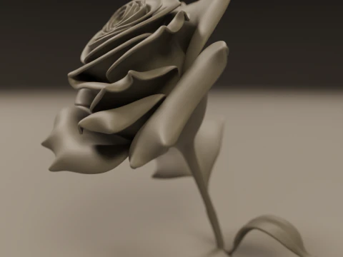 Rose 3D Print Model