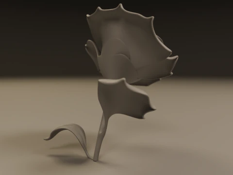 Rose 3D Print Model