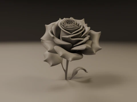 Rose 3D Print Model