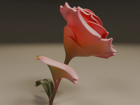 Rose 3D Print Model