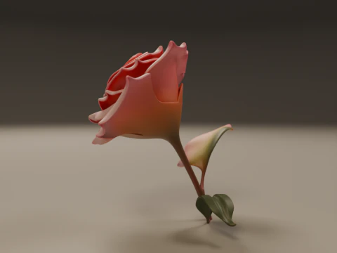 Rose 3D Print Model
