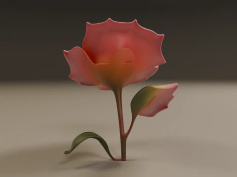 Rose 3D Print Model