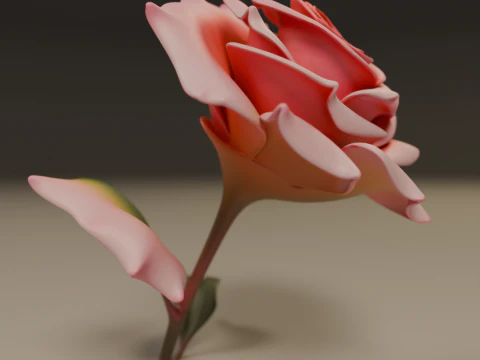 Rose 3D Print Model