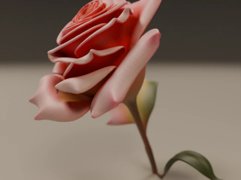 Rose 3D Print Model