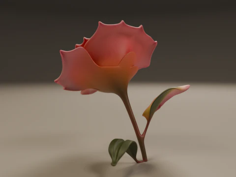 Rose 3D Print Model