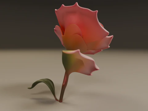 Rose 3D Print Model