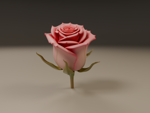Rose flower 3Dプリントモデル