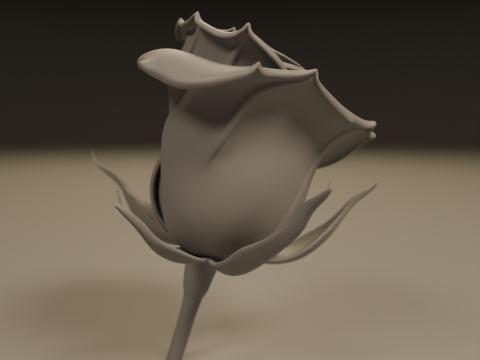 Rose flower 3Dプリントモデル