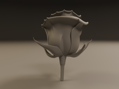 Rose flower 3Dプリントモデル